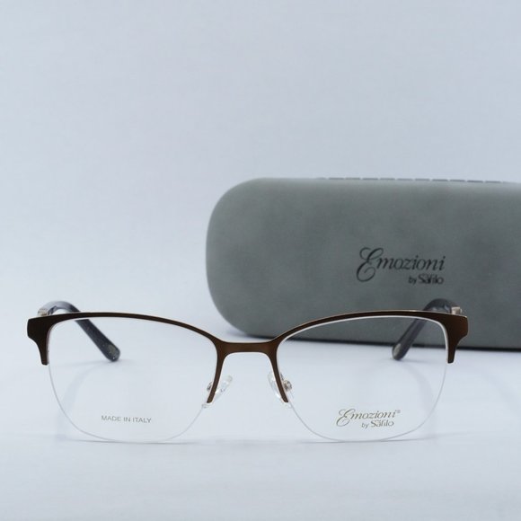 FINAL PRICE NEW EMOZIONI EM 4396 0FG4 00 BROWN GOLD EYEGLASSES
